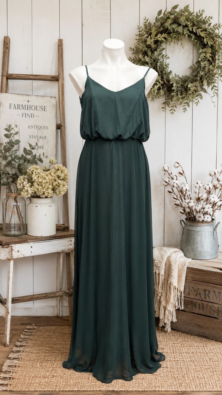 Birdy Grey Emerald Forest Green Formal Bridesmaid Dress Medium, Pockets!
